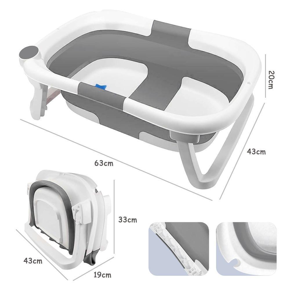 INNOVACIONES MS Baignoire Bébé Pliable 50x84x25cm - Grise Portable