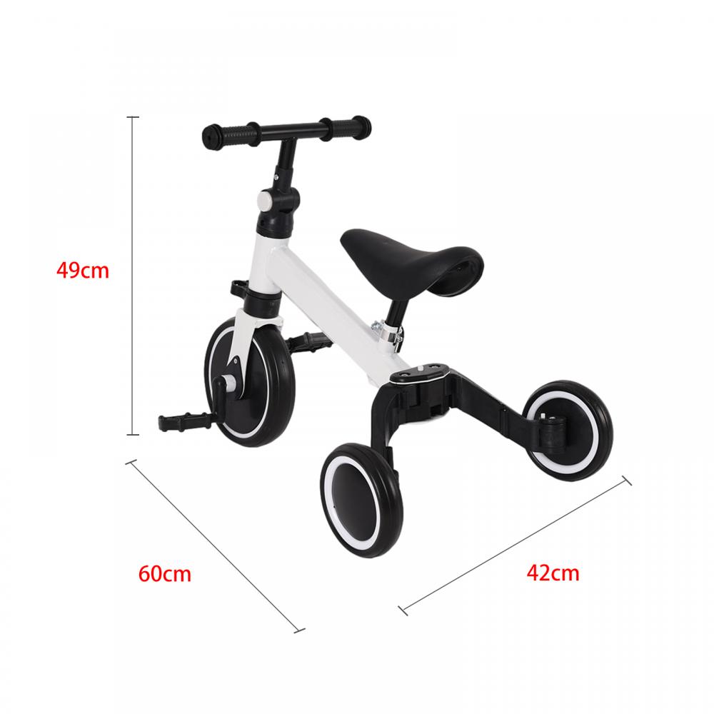 Tricycle évolutif pour enfant JEOBEST Blanc et Noir 3 roues