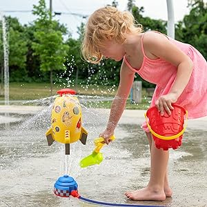 water sprinkler toy rocket