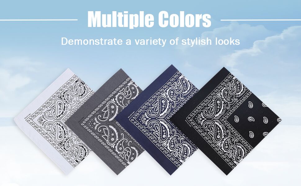 bandanas with multiple colors