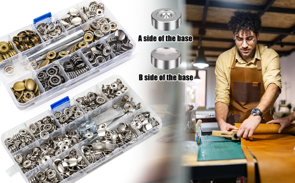 leather snaps and fasteners kit