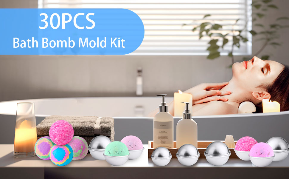 30PCS bath bomb mold kit
