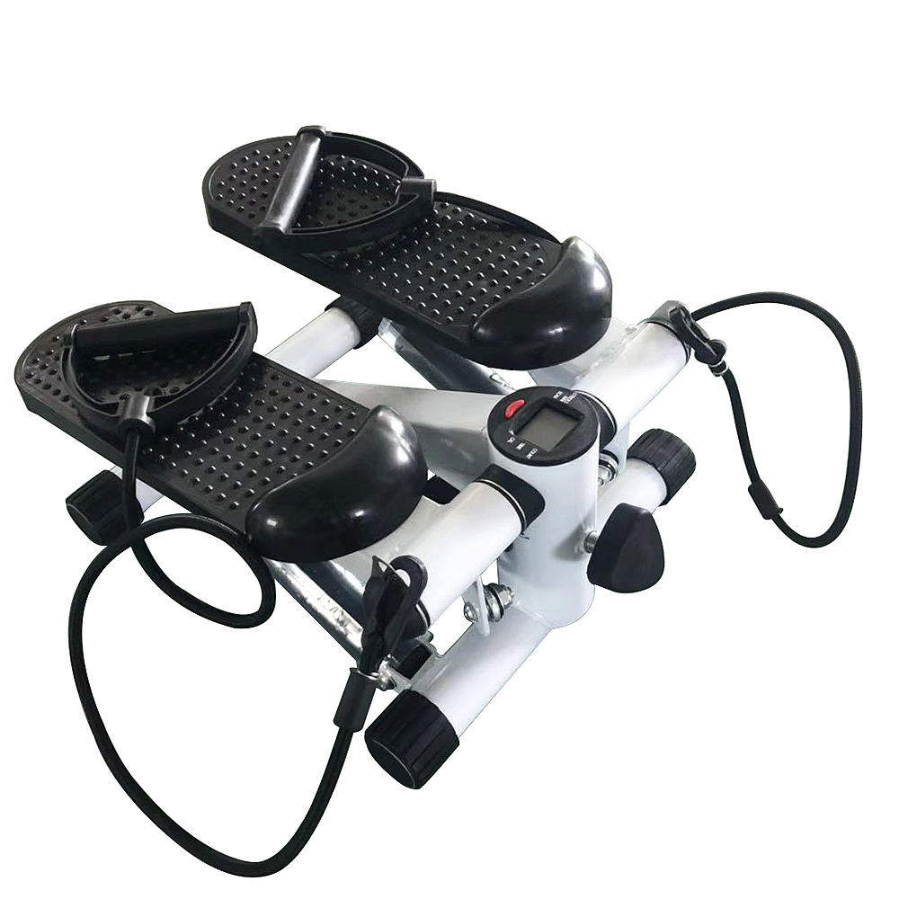 Mini Stepper Twister Fitness D'appartement Portantes Hydraulique 150kg Affichage Numérique Réglable Noir/Gris - Sport