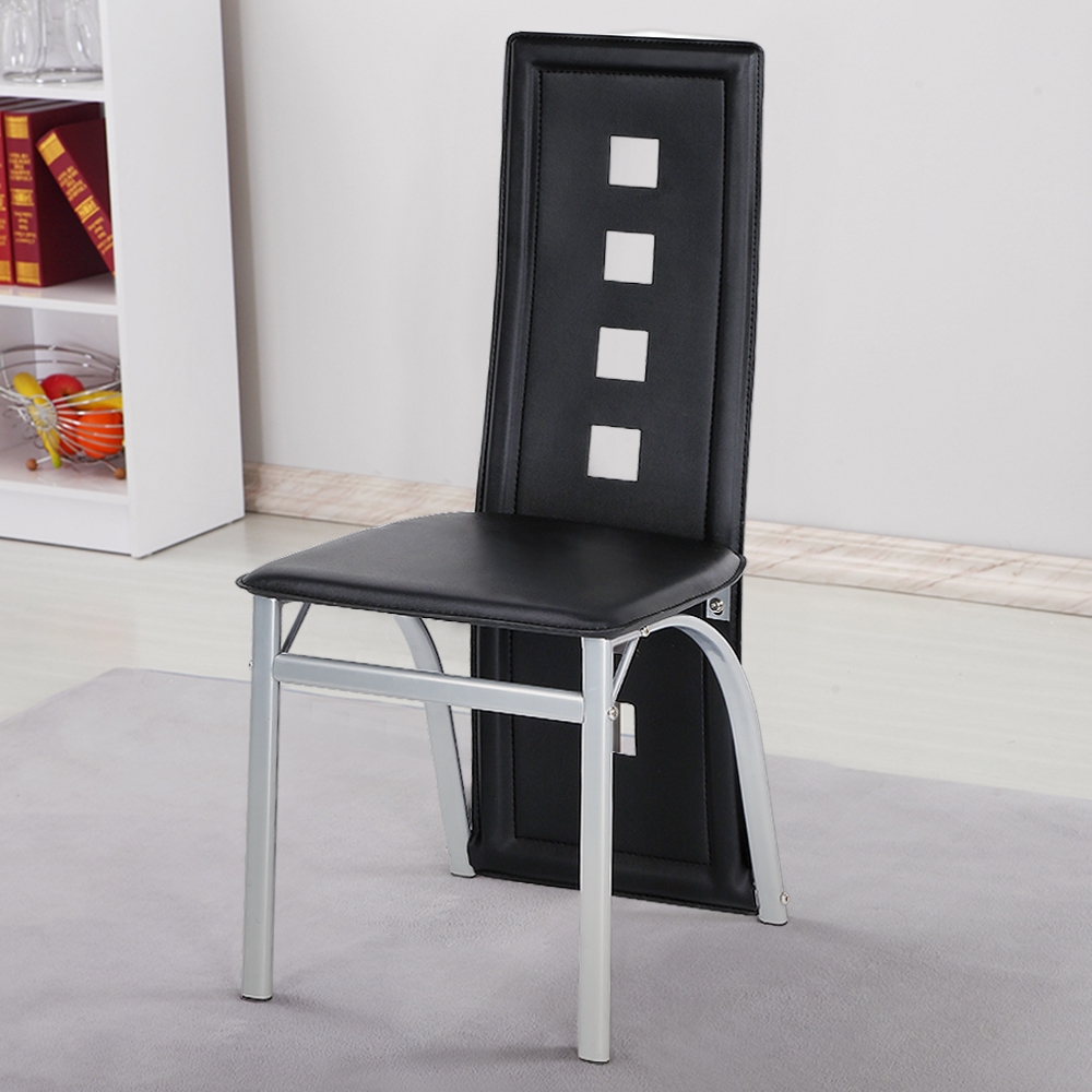 Lot De 4 Chaises De Salle à Manger ECD Germany – Olive, Simili, Dossier Haut, Accoudoirs, Design Moderne