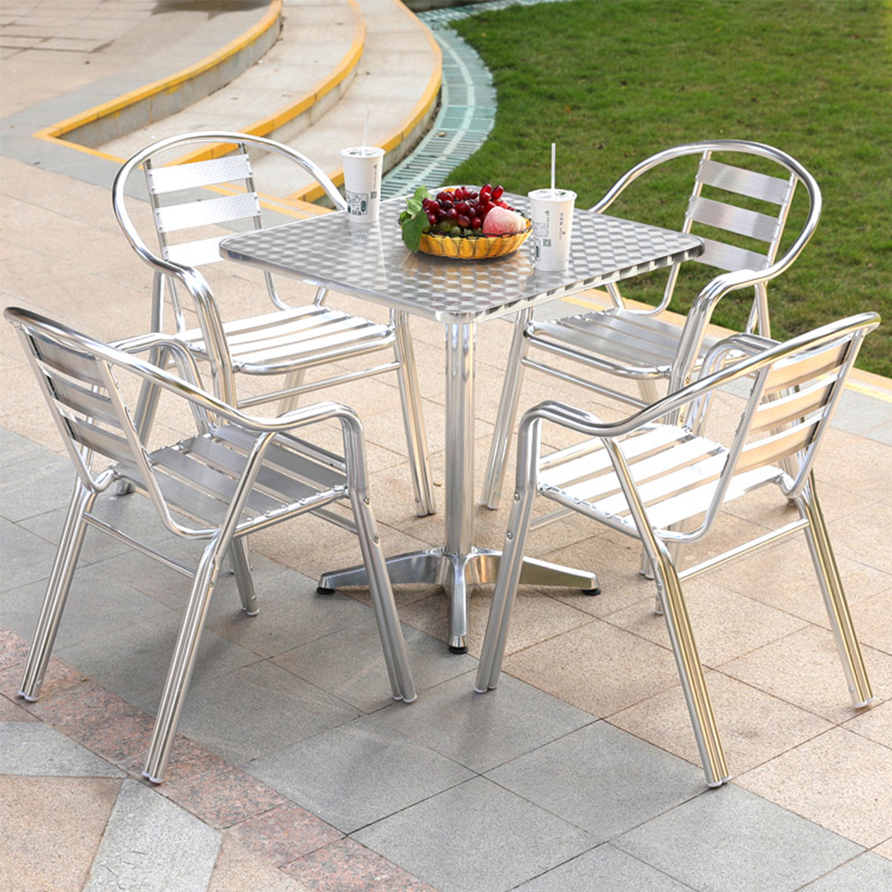 Table de Bistro Table de Jardin Pliable Stable Ø 60 cm 2 en 1 en